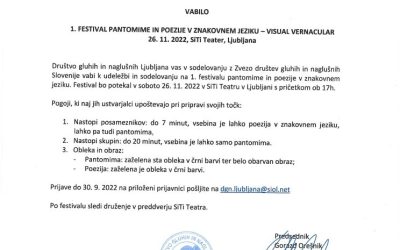1. festival pantomime in poezije v slovenskem znakovnem jeziku