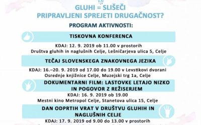 Mednarodni teden gluhih in naglušnih – Celje 2019