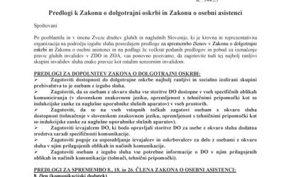 Predlogi k Zakonu o dolgotrajni oskrbi in Zakonu o osebni asistenci MSP 25.5.2023