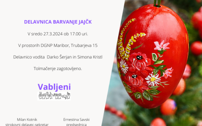 Vabilo delavnica barvanje jajčk