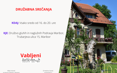 Vabilo družabna srečanja