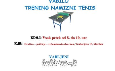 Vabilo namizni tenis