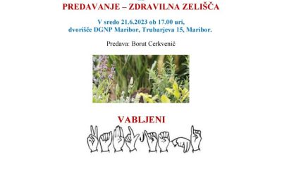 21.6.2023 Vabilo predavanje Zdravilna zelišča